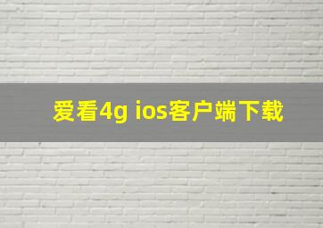 爱看4g ios客户端下载